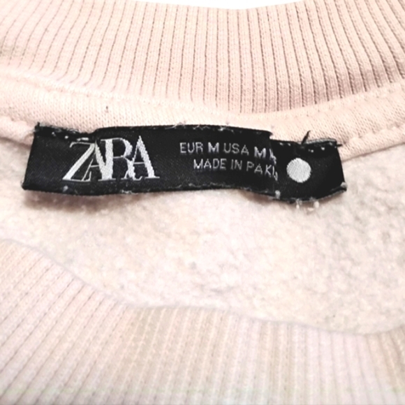 Zara | Balletcore Dusty Pink 🩷 Long Sleeve Sweatshirt | Size Medium - Picture 6 of 7